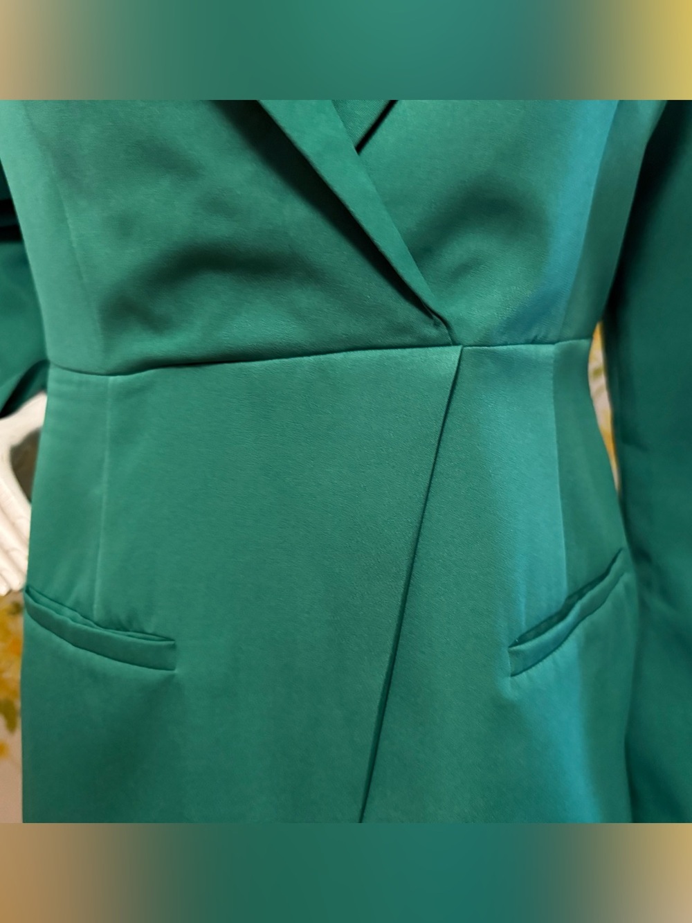 Emerald Green Blazer Dress size L - Picture 2 of 13
